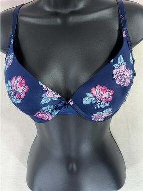 CARISMA Floral Navy Push-Up Bra - Pink Rose Print size 38DD